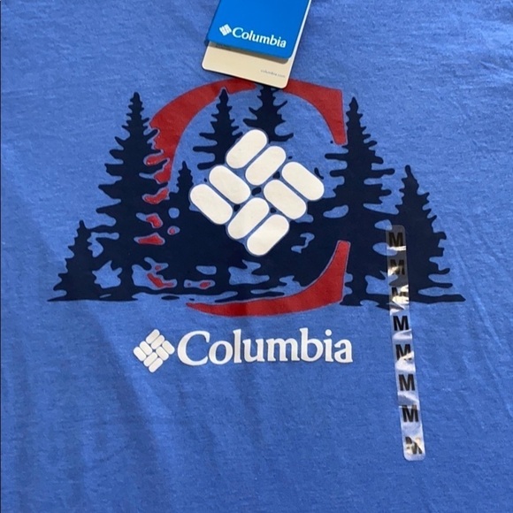 COLUMBIA blue short sleeves shirt size medium - Picture 5 of 6